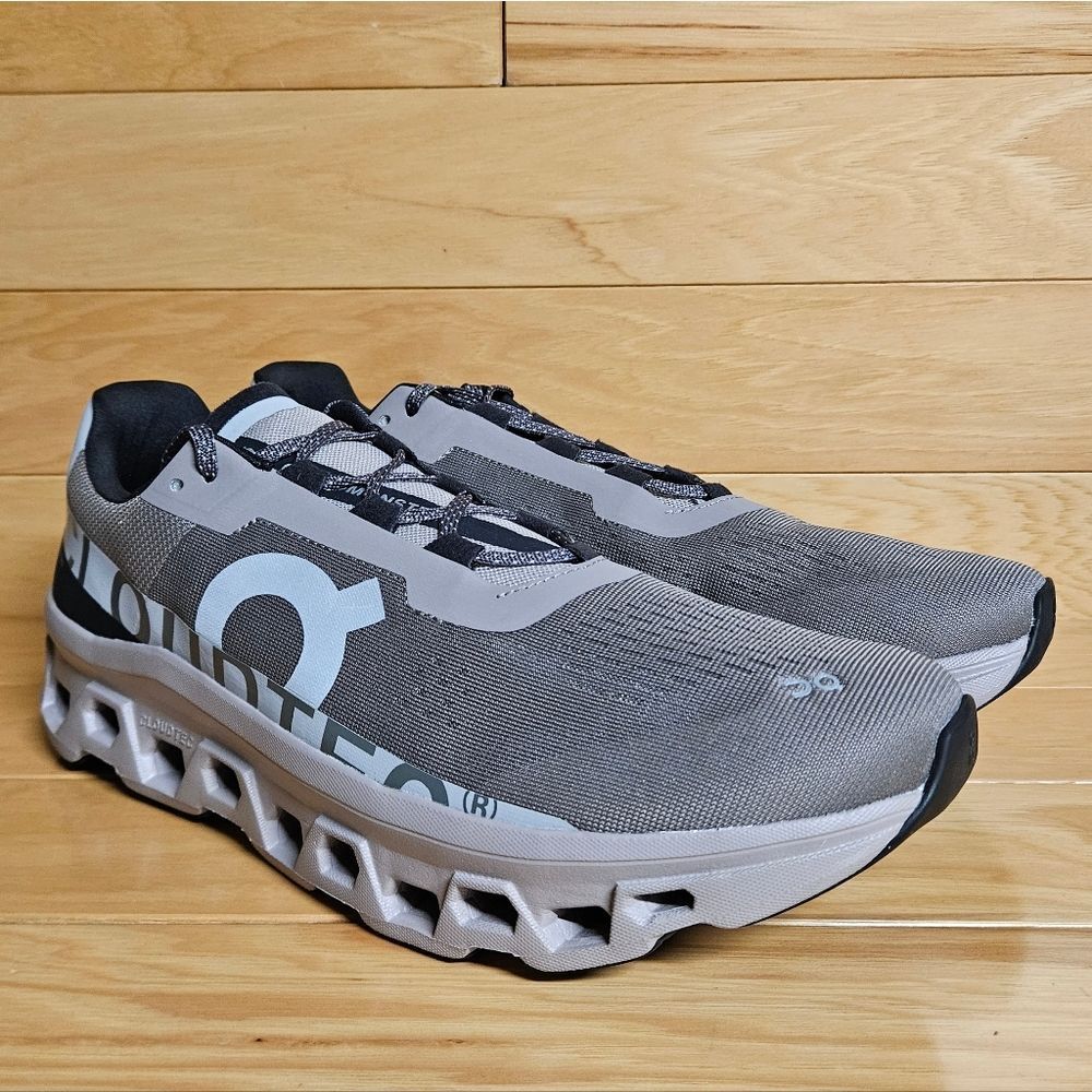 On Cloudmonster Cinder Fog Mens Running Shoe Sneaker - Picture 2 of 11